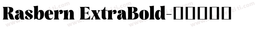 Rasbern ExtraBold字体转换